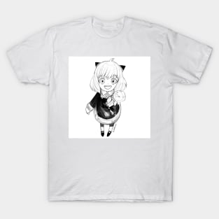 smart girl anya and chimera san ecopop anime kawaii art T-Shirt